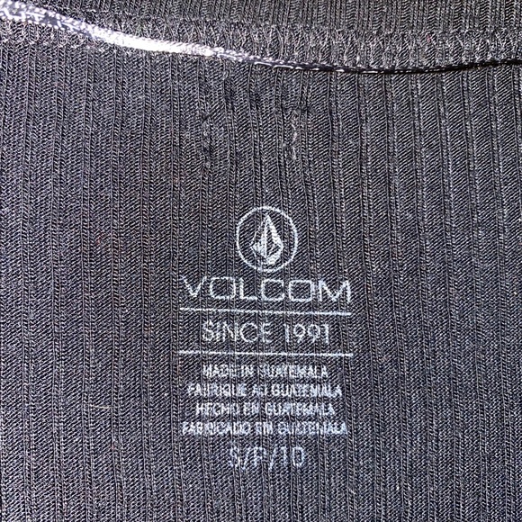 Black Ribbed Volcom T-shirt - Picture 6 of 6